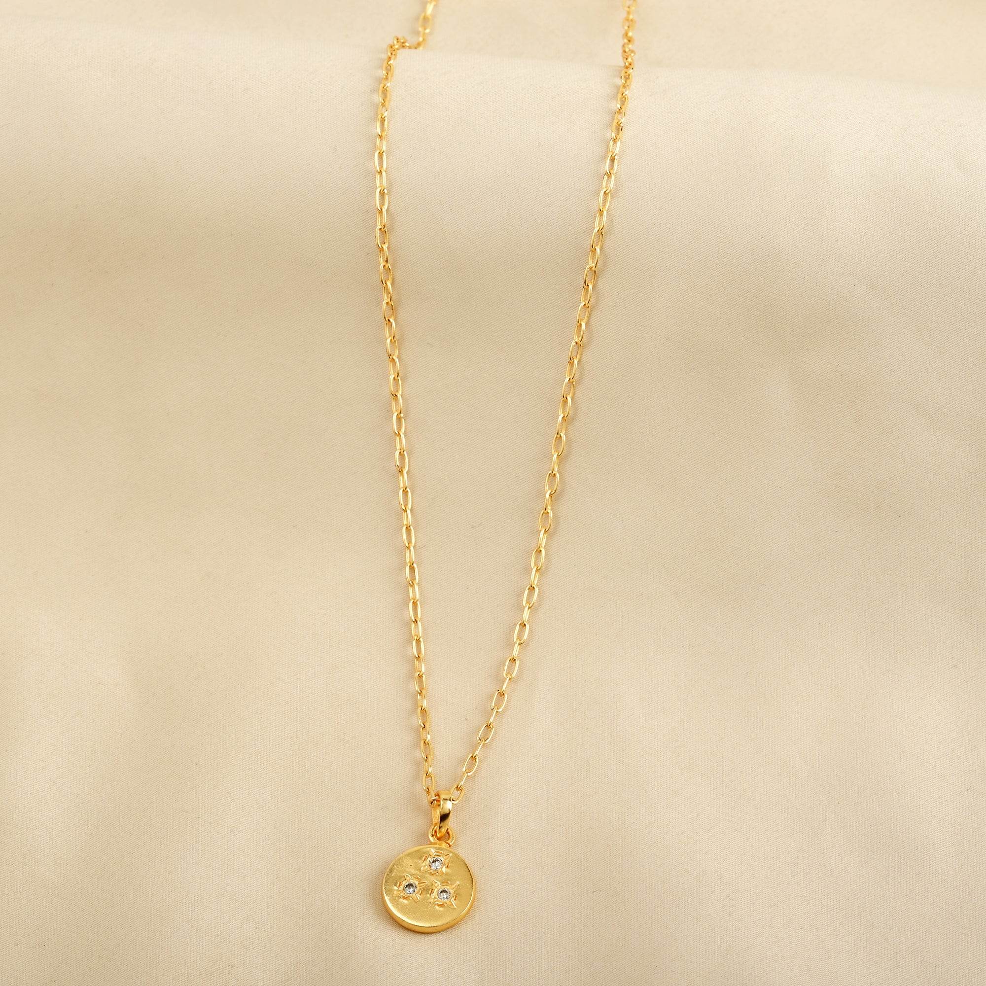 Jessie Disc Zirconia Necklace - La Vitá Jewels