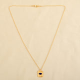 Cushion shape with Evil Eye Necklace
