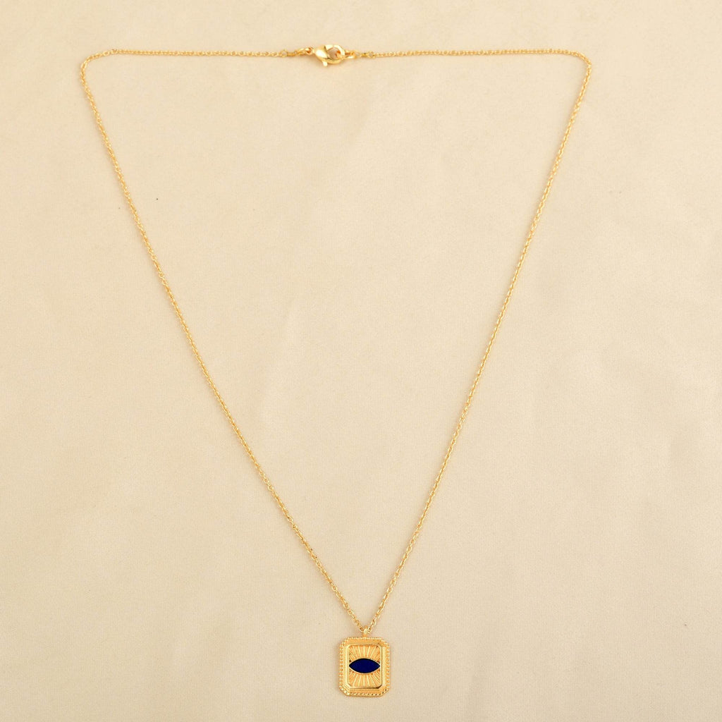 Cushion shape with Evil Eye Necklace - La Vitá Jewels