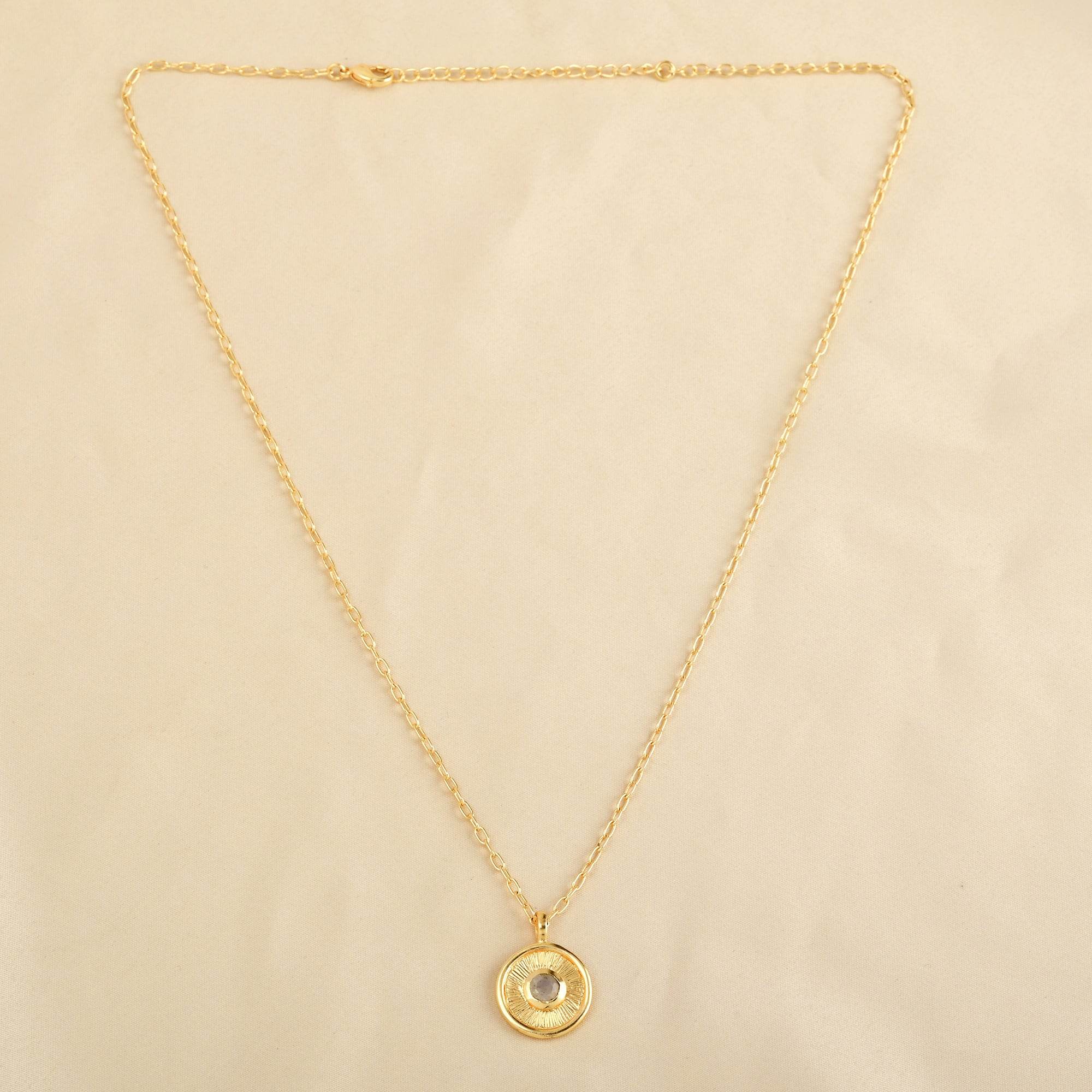 Golden Harmony Moonstone Necklace - La Vitá Jewels