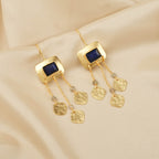 Parnika Blue Sapphire and Labradorite Earrings - La Vitá Jewels