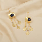 Parnika Blue Sapphire and Labradorite Earrings - La Vitá Jewels
