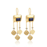 Parnika Blue Sapphire and Labradorite Earrings