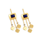 Parnika Blue Sapphire and Labradorite Earrings - La Vitá Jewels
