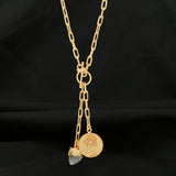 Palm Tree with Aquamarine Gemstone Necklaces
