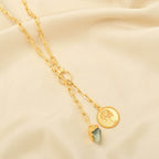 Palm Tree with Aquamarine Gemstone Necklaces - La Vitá Jewels