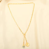 Palm Tree with Aquamarine Gemstone Necklaces