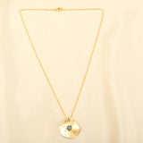 Labradorite and White Cubic Zirconia Round Necklace