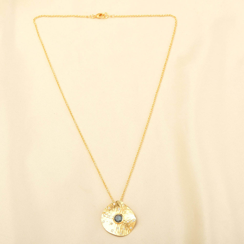 Labradorite and White CZ Sparkling Awareness Necklace - La Vitá Jewels