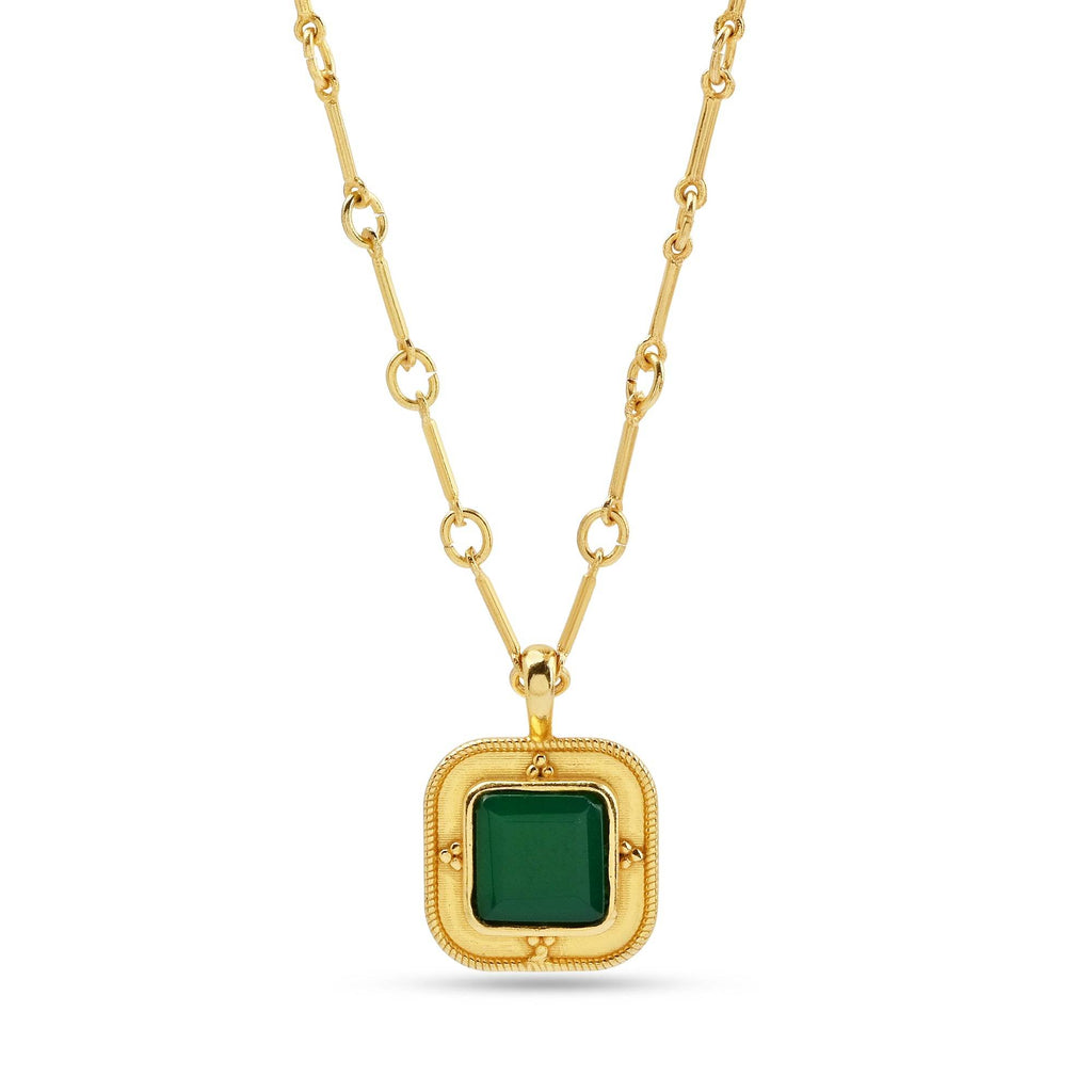 Amelia Green Onyx Necklace - La Vitá Jewels