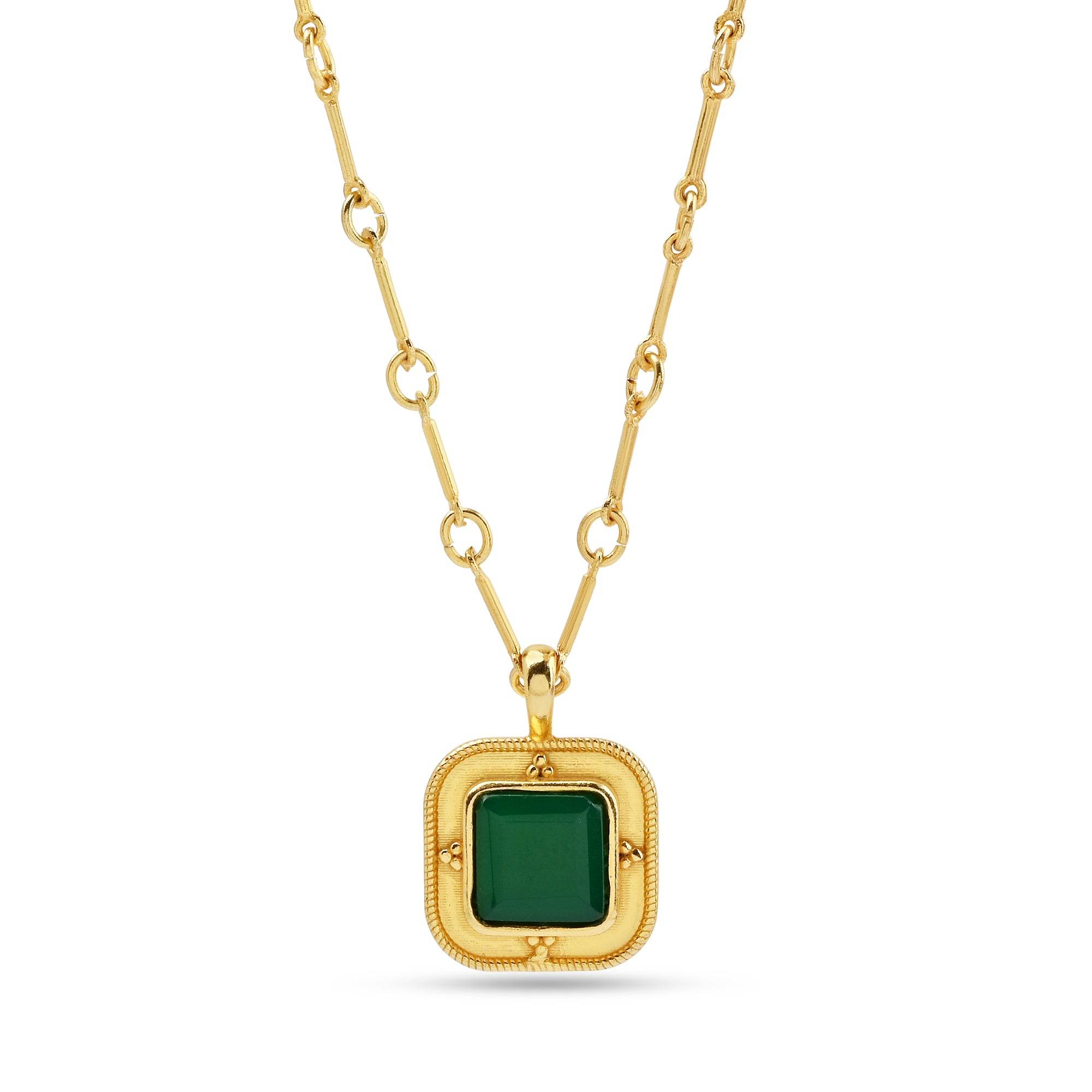 Amelia Green Onyx Necklace - La Vitá Jewels