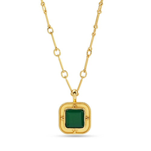 Amelia Green Onyx Necklace - La Vitá Jewels