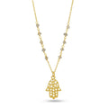 Labradorite Beads with Hamsa Protection Necklace - La Vitá Jewels