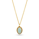 Aqua Chalcedony Gemstone Necklaces