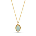 Soulful Rejuvenation Aqua Chalcy Gemstone Necklace - La Vitá Jewels