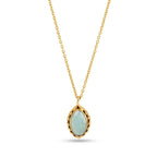Soulful Rejuvenation Aqua Chalcy Gemstone Necklace - La Vitá Jewels