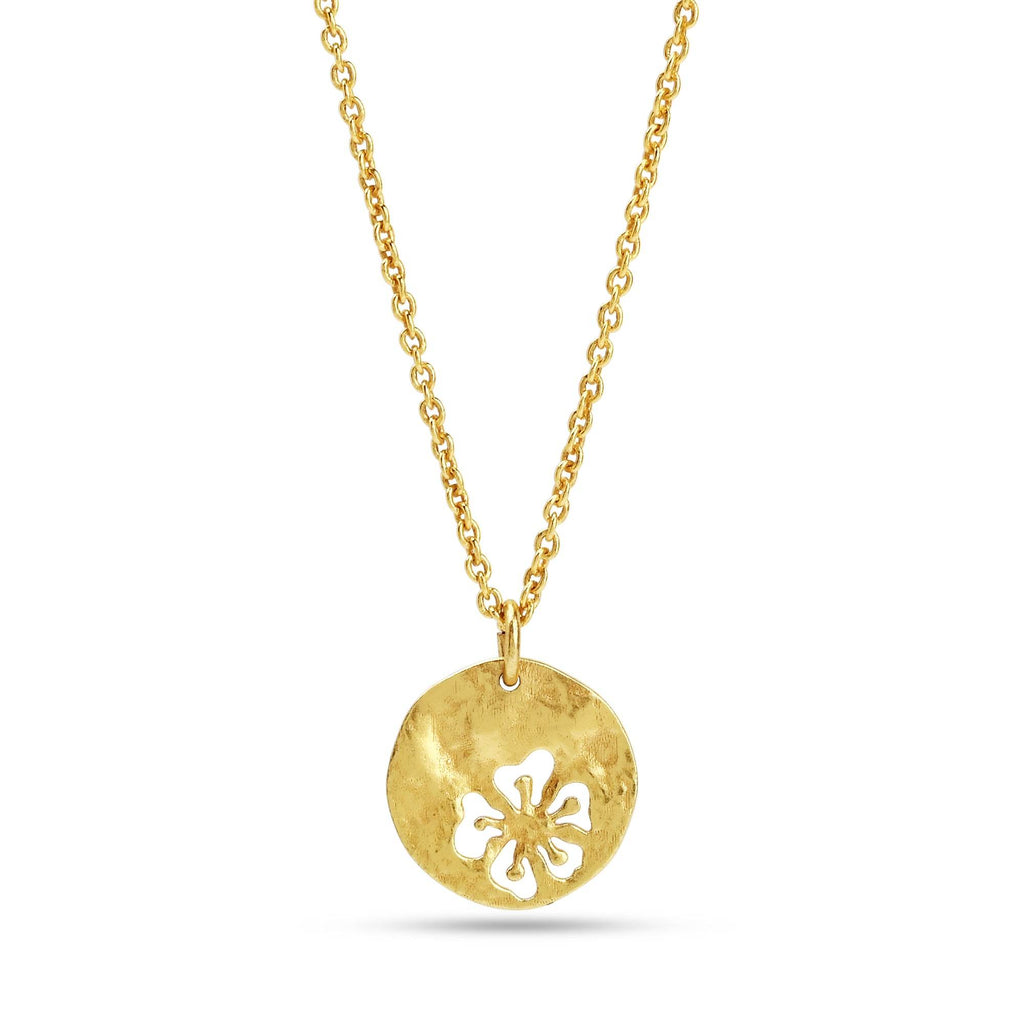 Round Disc Flower Necklaces - La Vitá Jewels