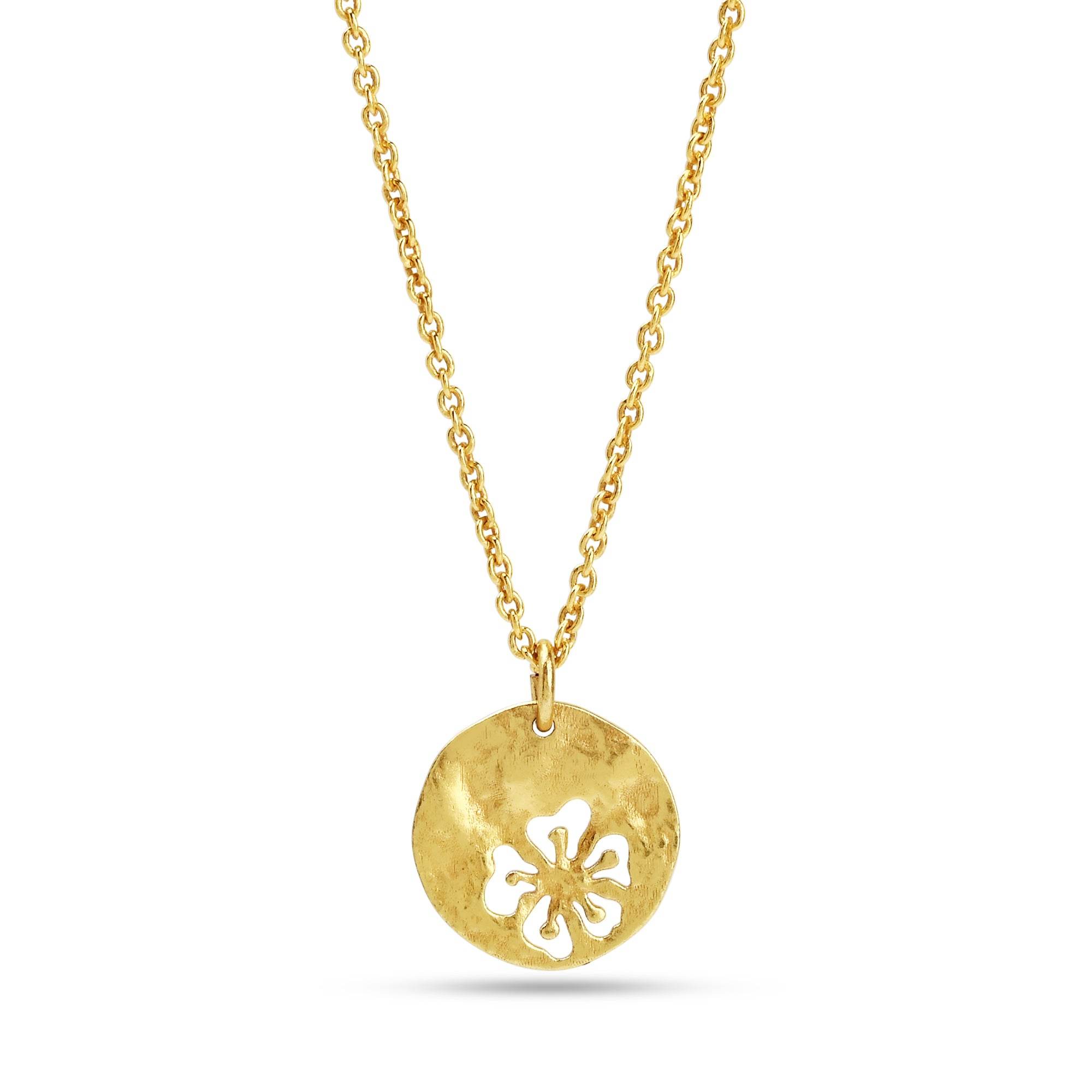 Round Disc Flower Necklaces - La Vitá Jewels