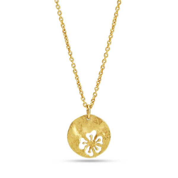 Round Disc Flower Necklaces - La Vitá Jewels