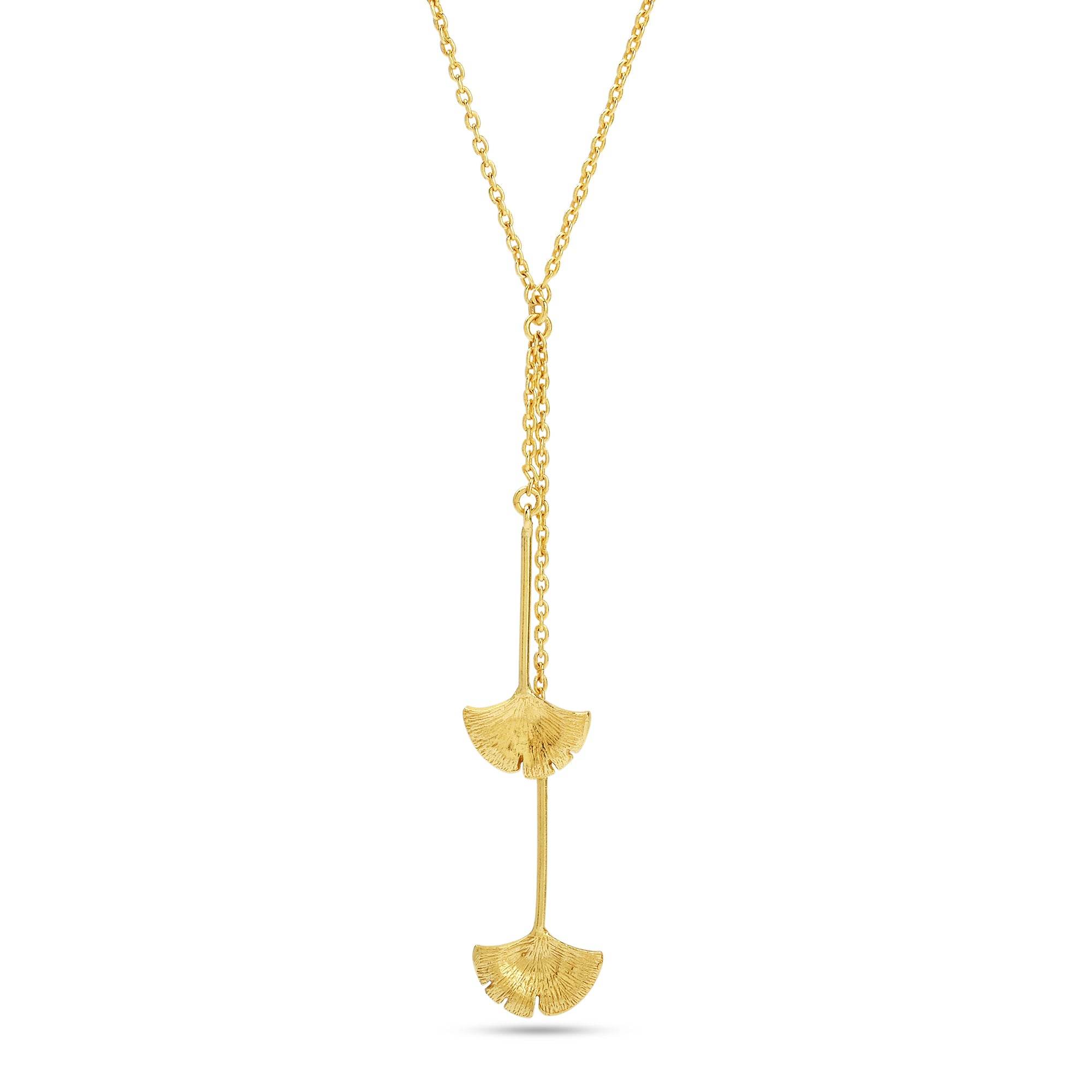 Biloba-Ginkgo Metal Leaf Necklaces - La Vitá Jewels
