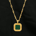 Amelia Green Onyx Necklace - La Vitá Jewels