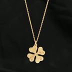 White Cubic Zirconia Clover Pendant Necklaces - La Vitá Jewels