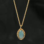 Soulful Rejuvenation Aqua Chalcy Gemstone Necklace - La Vitá Jewels
