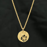 Round Disc Flower Necklaces