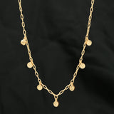 Seven Round Disc Charm Necklaces