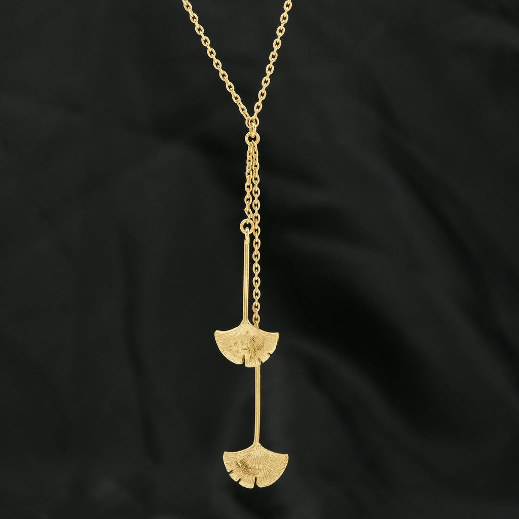 Biloba-Ginkgo Metal Leaf Necklaces - La Vitá Jewels