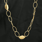 Interlocking with Hammered Leaf Necklaces - La Vitá Jewels