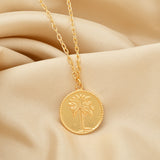 Palm Tree Pendant Necklaces