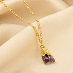 Amethyst Rough with Metal Beads Necklaces - La Vitá Jewels