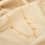 Seven Round Disc Charm Necklaces