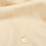 White CZ North Star with Gold Tone Necklaces