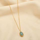 Aqua Chalcedony Gemstone Necklaces