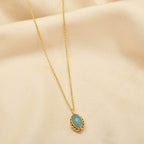 Soulful Rejuvenation Aqua Chalcy Gemstone Necklace - La Vitá Jewels