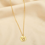 Round Disc Flower Necklaces