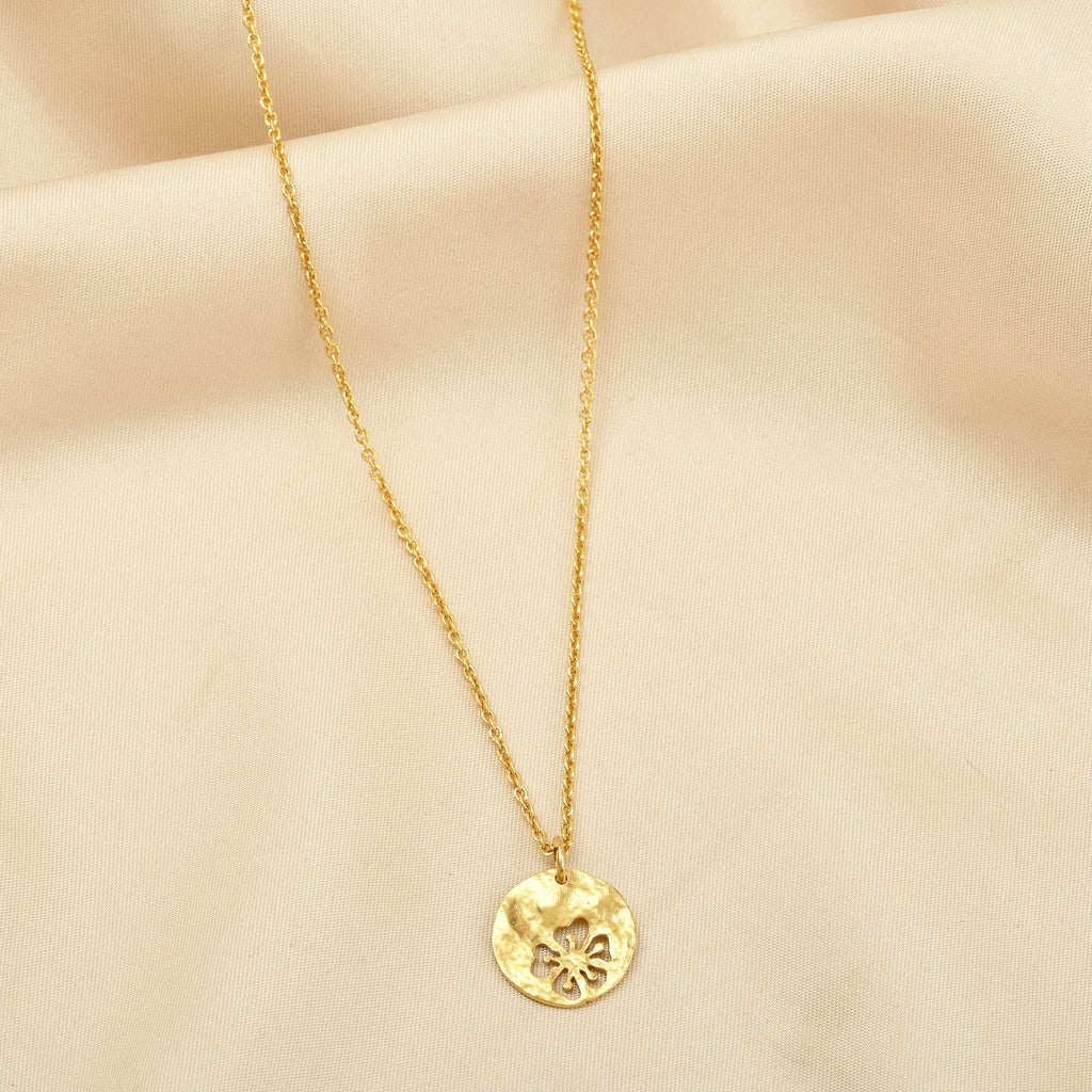 Round Disc Flower Necklaces - La Vitá Jewels