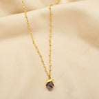 Amethyst Rough with Metal Beads Necklaces - La Vitá Jewels