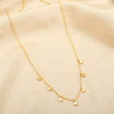 Seven Round Disc Charm Necklaces