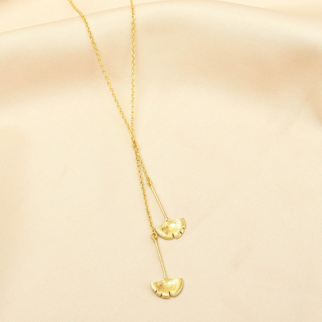 Biloba-Ginkgo Metal Leaf Necklaces - La Vitá Jewels