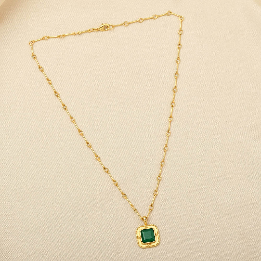 Amelia Green Onyx Necklace - La Vitá Jewels