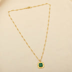 Amelia Green Onyx Necklace - La Vitá Jewels