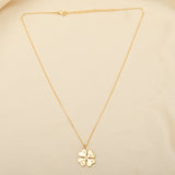 White CZ Clover Pendant Necklaces