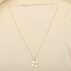 White Cubic Zirconia Clover Pendant Necklaces - La Vitá Jewels
