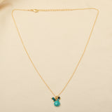 Multi Beads with Turquoise Drop Necklace