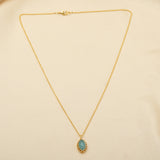 Aqua Chalcedony Gemstone Necklaces