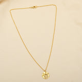 Round Disc Flower Necklaces