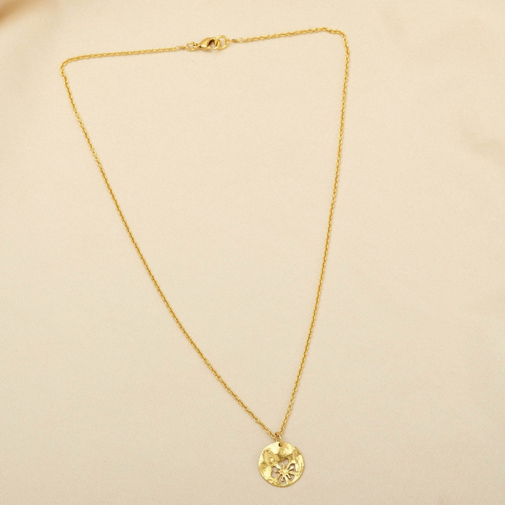 Round Disc Flower Necklaces - La Vitá Jewels